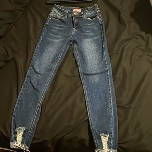 Bamboo dark butt lifting skinny jeans